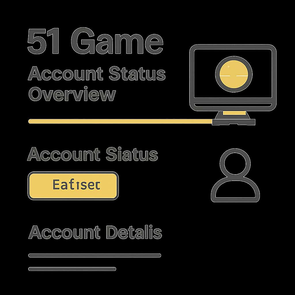 An educational diagram illustrating account status and updates for 51 Game.