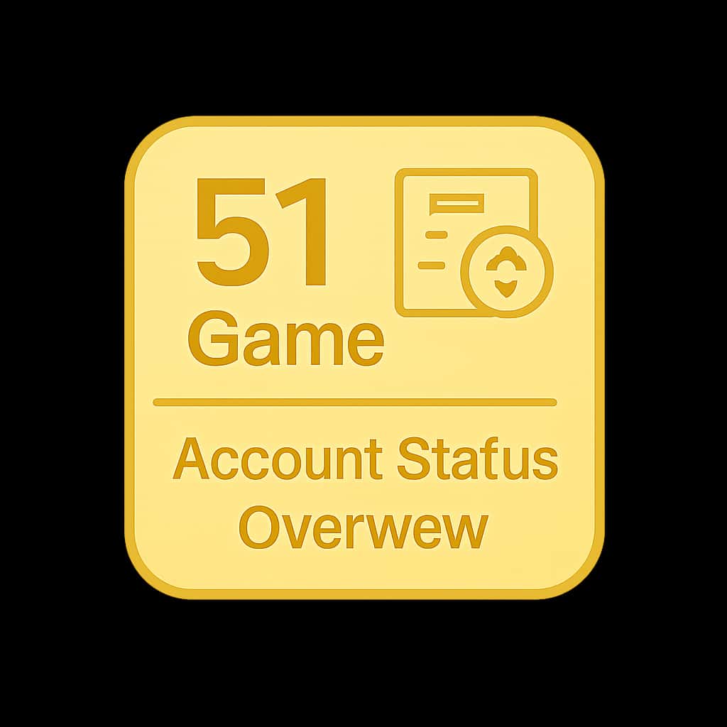 An icon for 51 Game Account Status Overview, symbolizing account help resources.