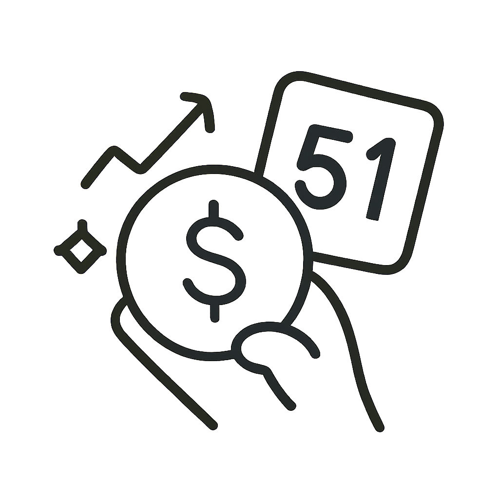 Badge representing updates for 51 Game.