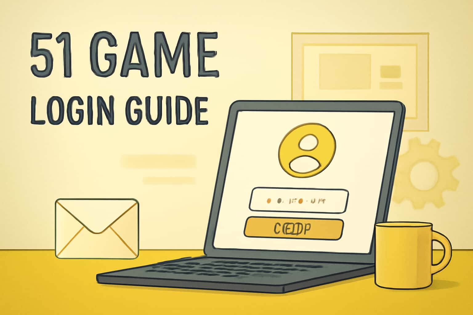 An informational scene representing the 51 Game Login Guide.