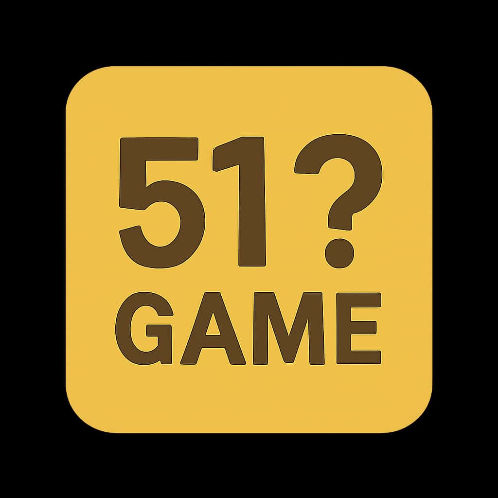 A badge design for 51 Game News with professional aesthetics.