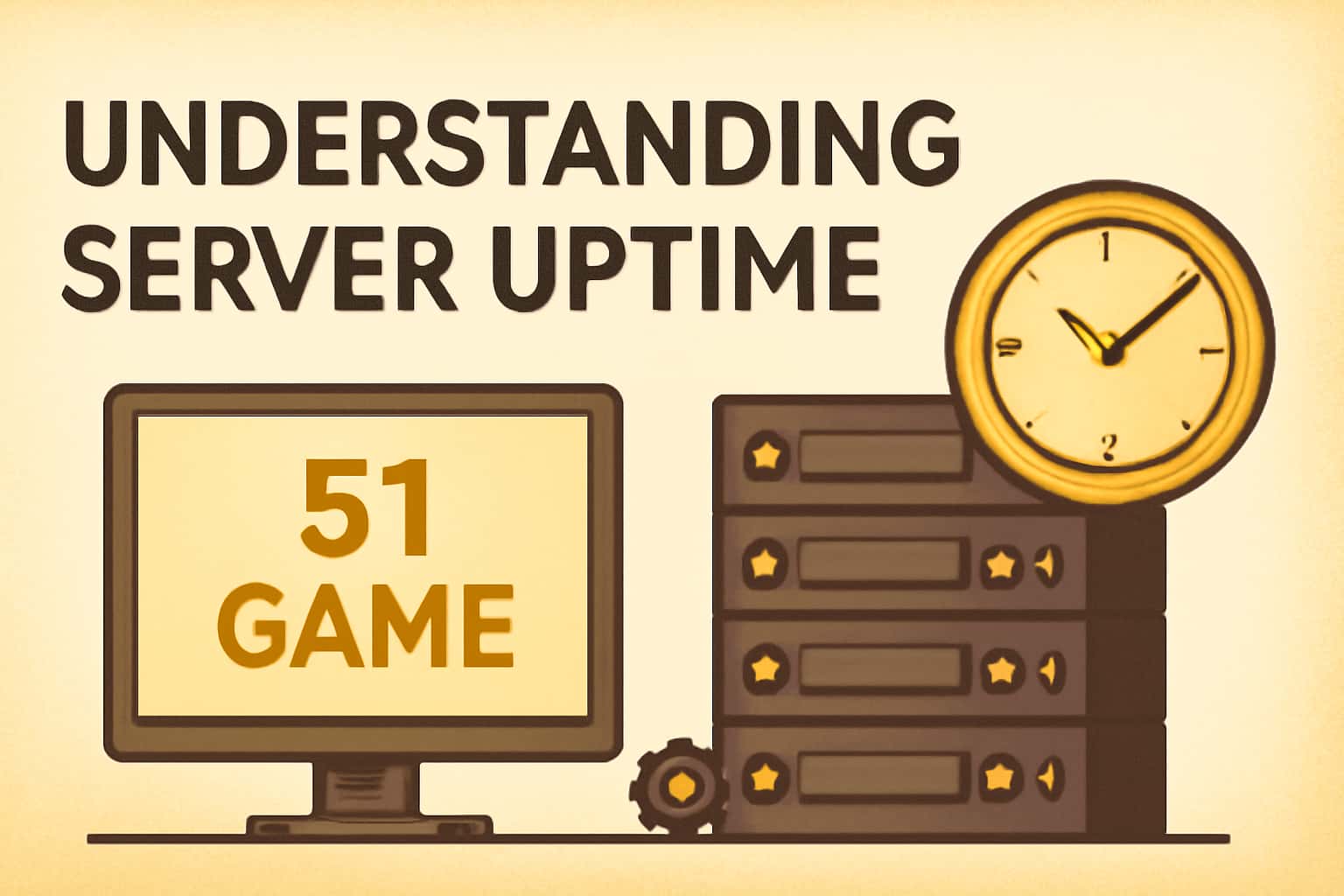 Informational scene about 51 Game server uptime.