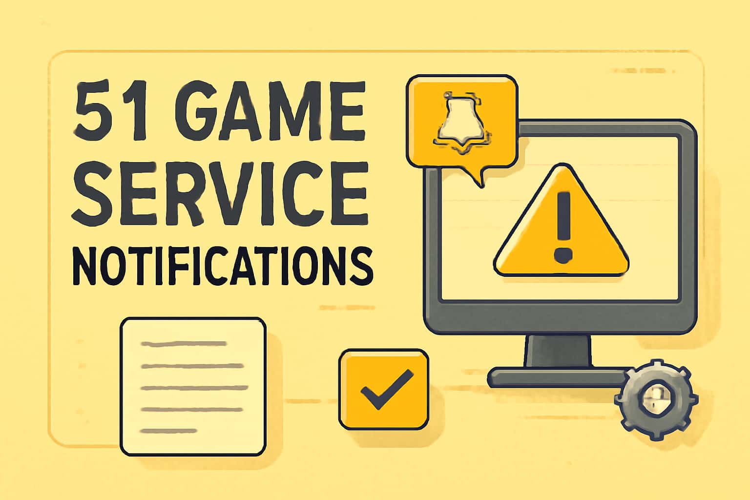 An informational dashboard displaying 51 Game Service Notifications.