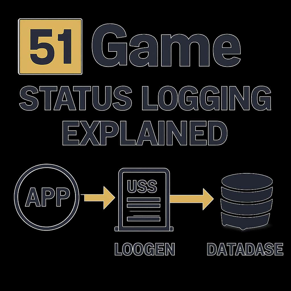 An educational diagram about the aspects of 51 Game Status Logging.