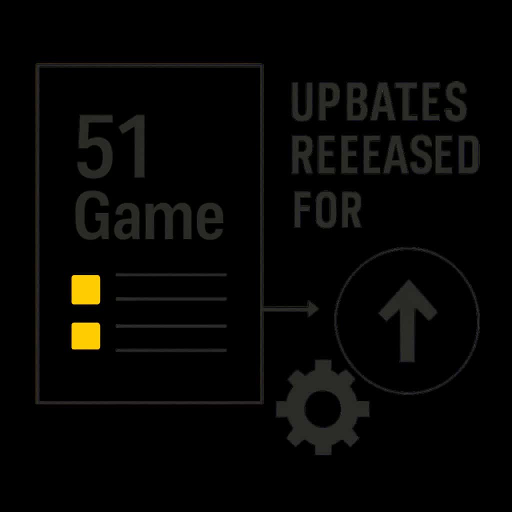 Illustration detailing update topics for 51 Game.