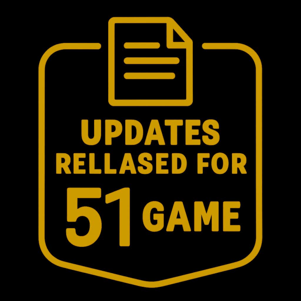 Badge representing updates for 51 Game.