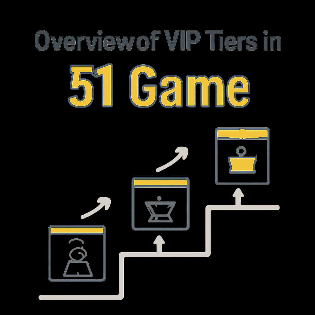 Diagram showcasing the benefits of different VIP Tiers in 51 Game