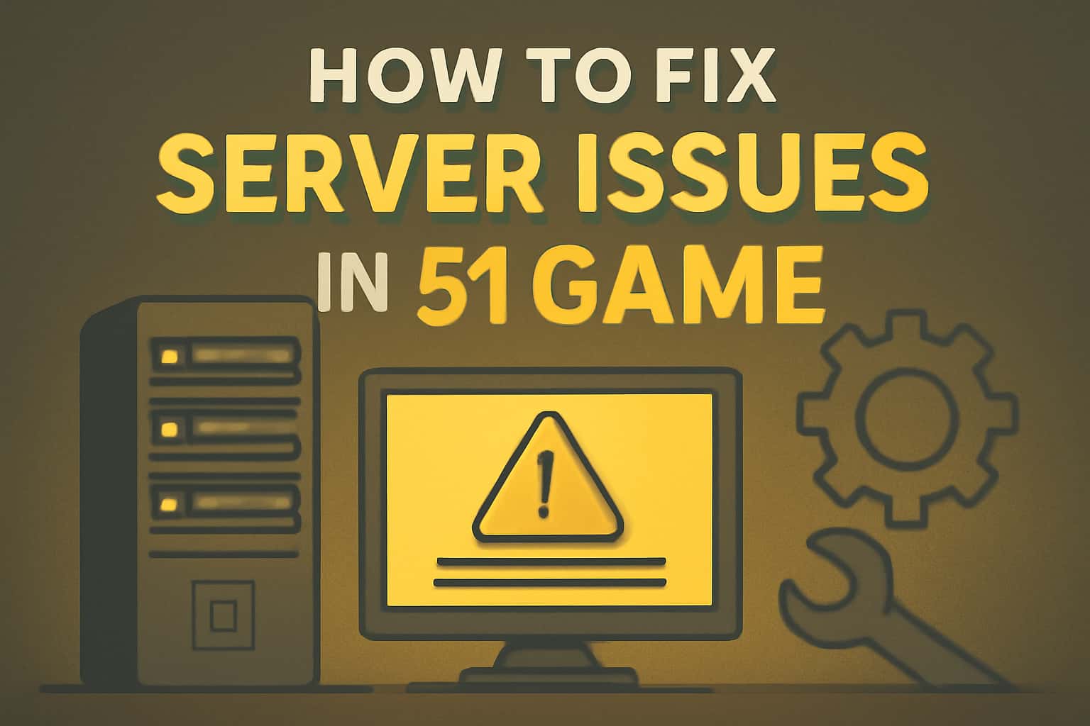 Informational graphic about fixing server issues in 51 Game.