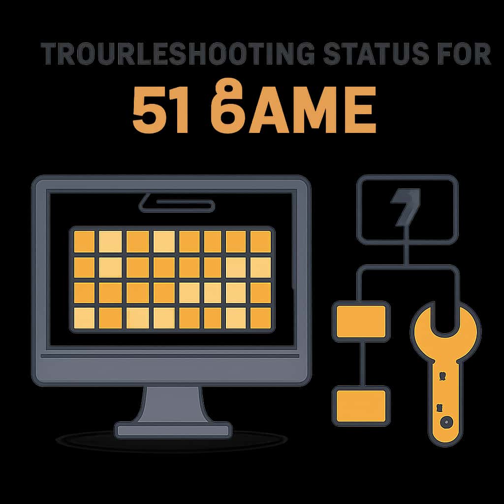An educational illustration regarding troubleshooting status for 51 Game.